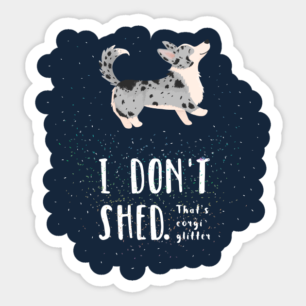 Corgi Glitter - Cardigan Welsh Corgi Sticker by CorinnaSchlachter